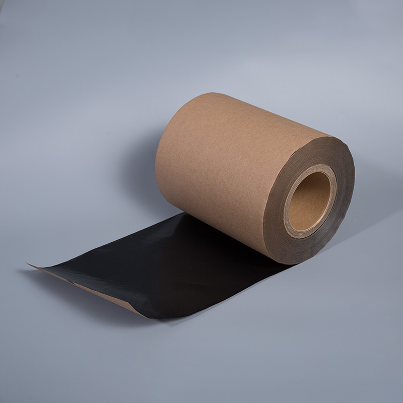 Papel plástico de couro preto