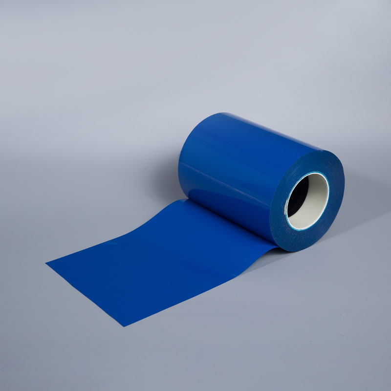 Filme de lançamento azul PET