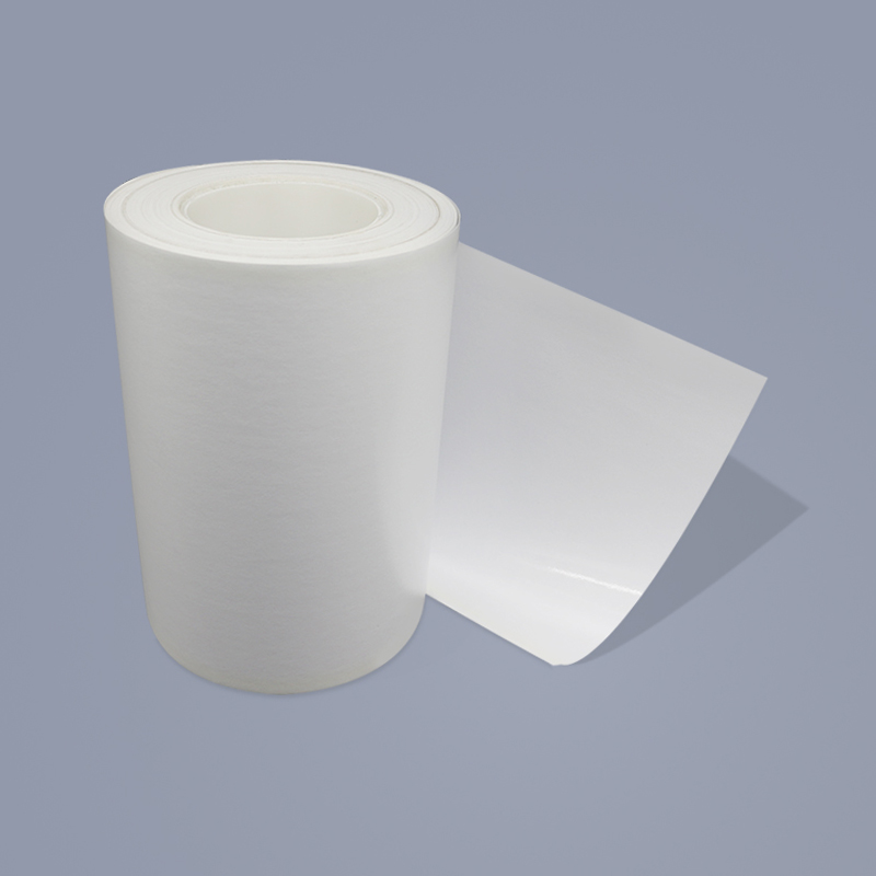 Papel de liberação em relevo de grão branco